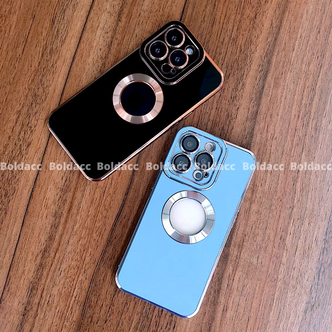 iPhone 12 Classic Plating Logo Cut Camera Protection Case