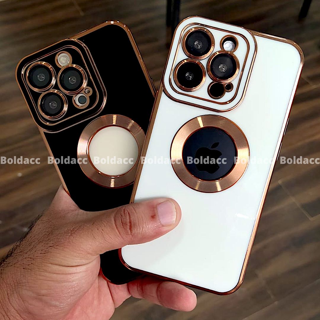iPhone 12 Classic Plating Logo Cut Camera Protection Case