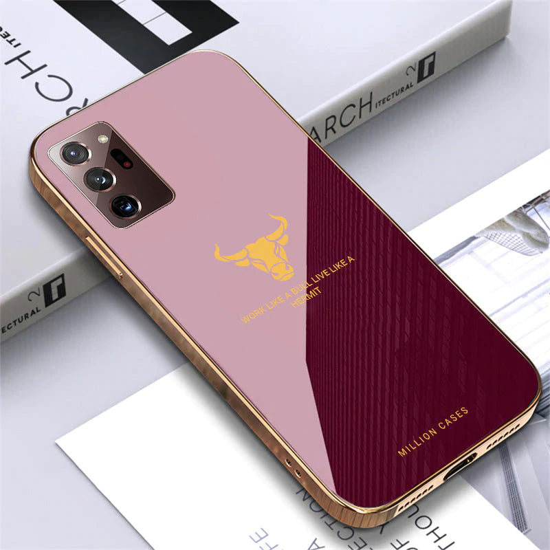Galaxy Note 20 Ultra Electroplating Bull Pattern Glass Case