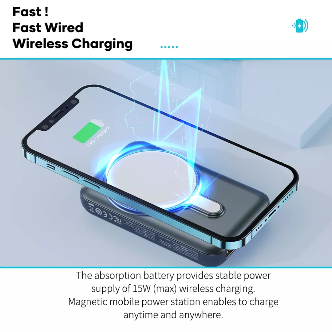 Rock Space - 10000 mAh Wireless PD Magnetic Charger