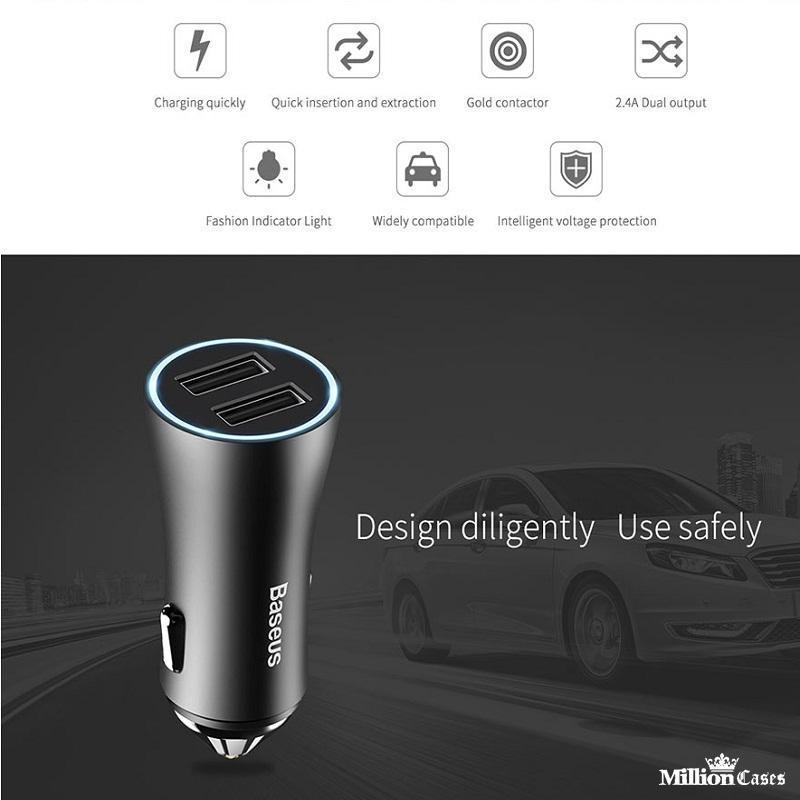 Dual USB Car Phone Charging Adapter