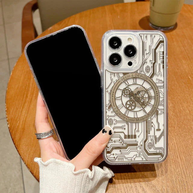 iPhone 14 Series Magsafe Edition Mecha Transparent Case