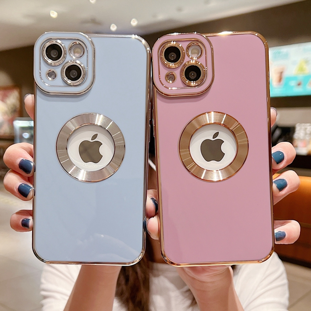 iPhone 12 Classic Plating Logo Cut Camera Protection Case