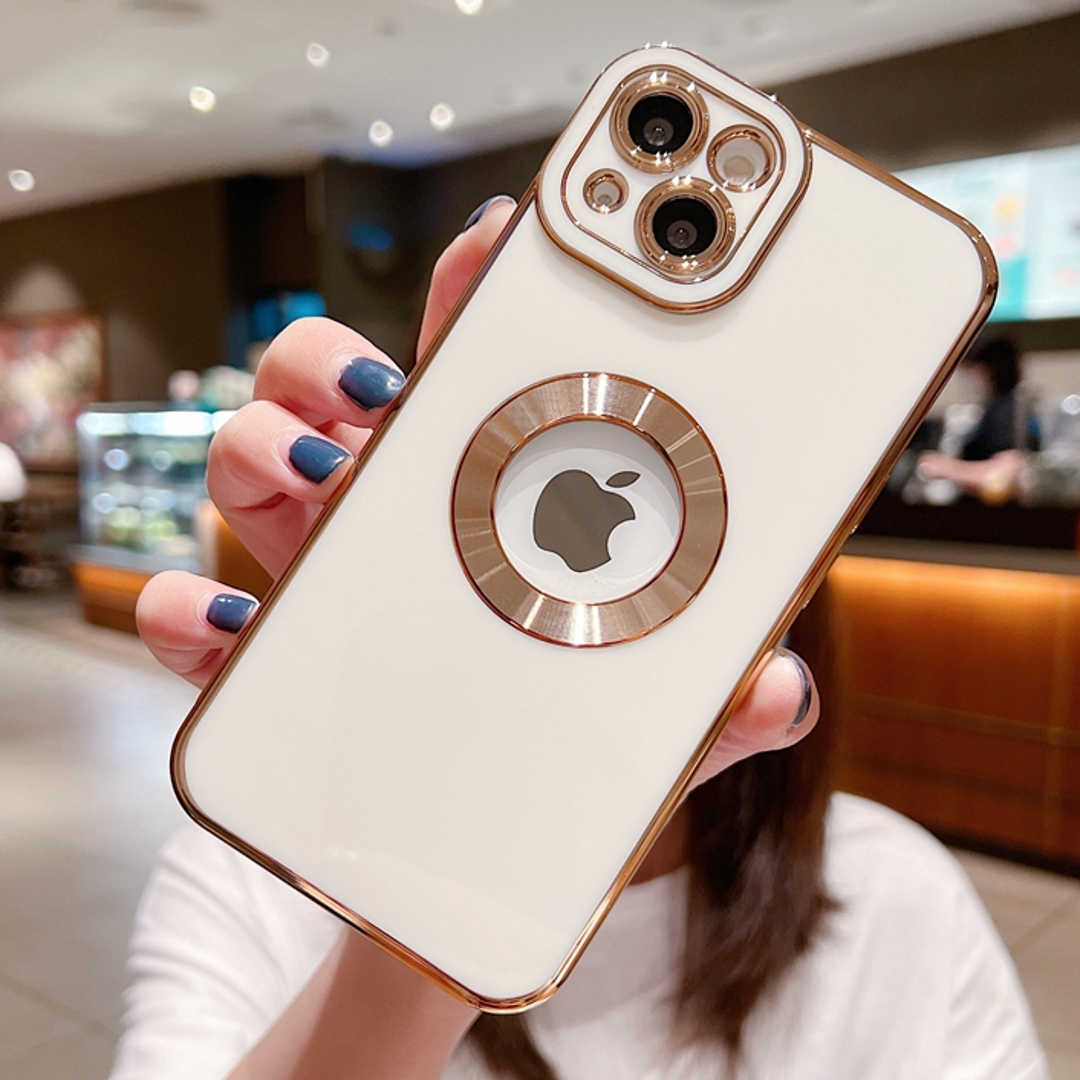iPhone 12 Classic Plating Logo Cut Camera Protection Case