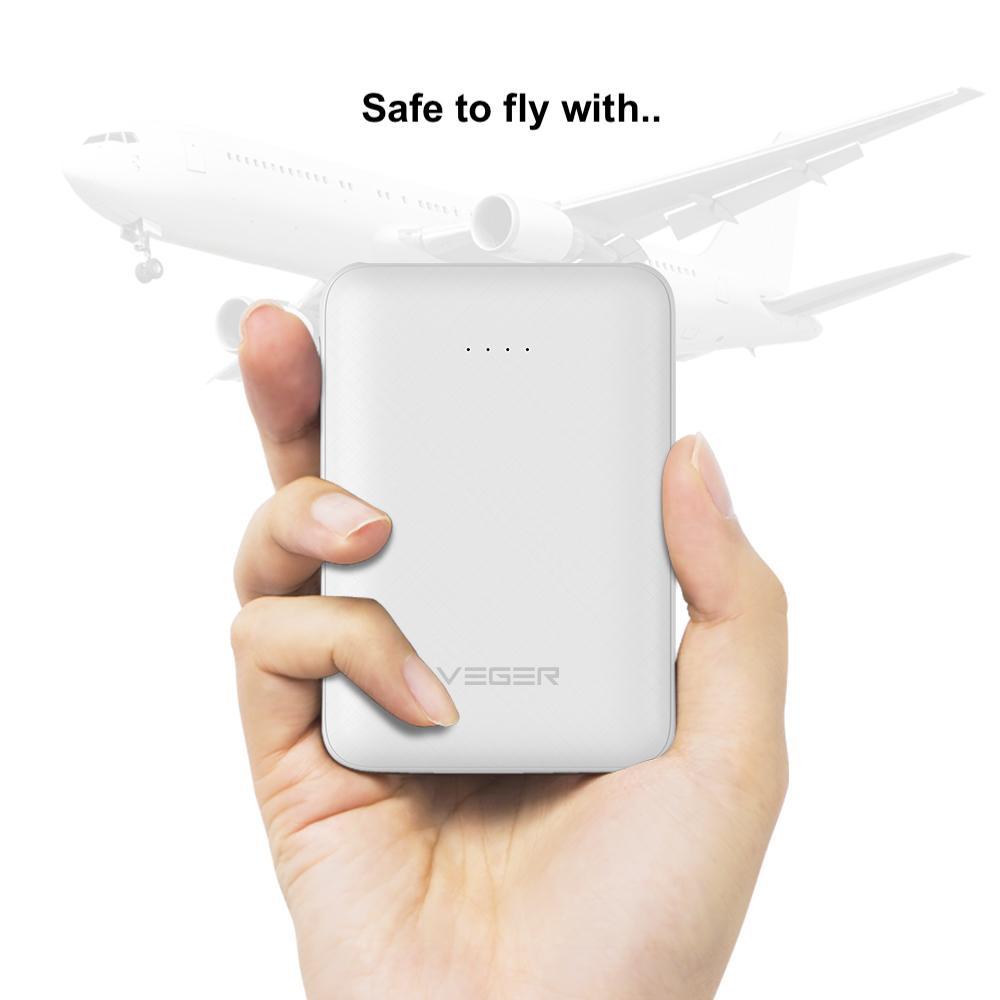 VEGER ® Dual-Port Palm-Size 10000 mAh Power Bank