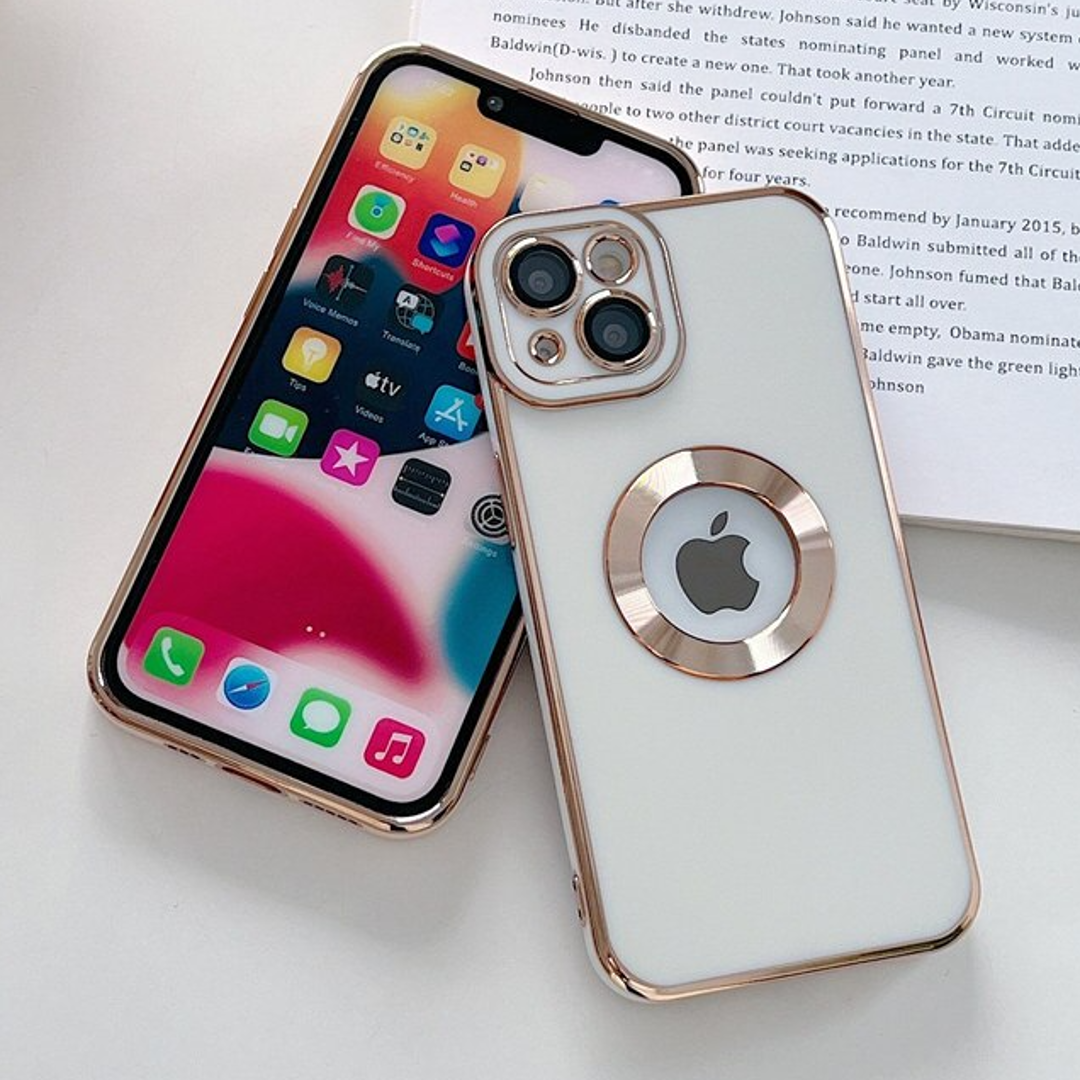 iPhone 12 Classic Plating Logo Cut Camera Protection Case