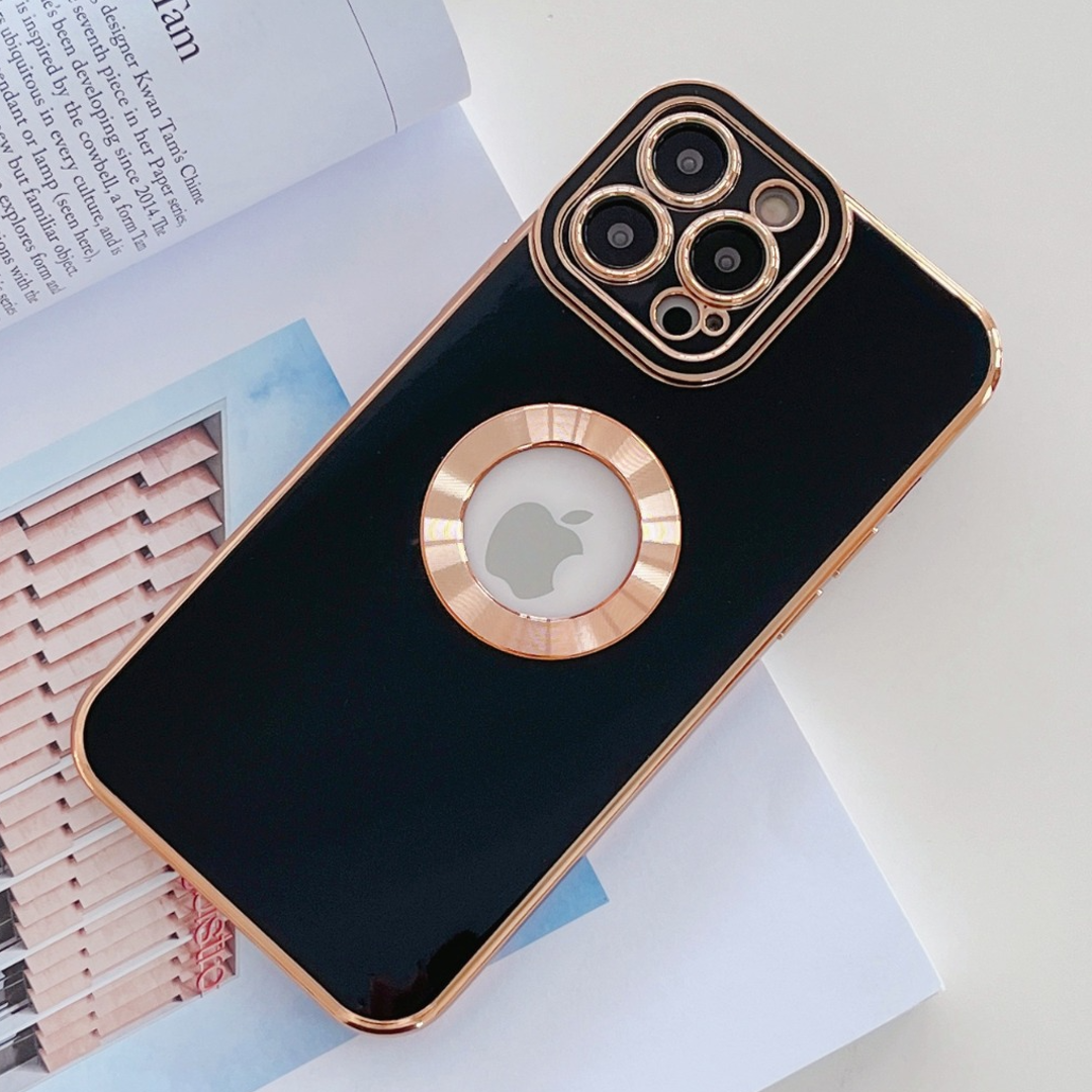 iPhone 12 Classic Plating Logo Cut Camera Protection Case