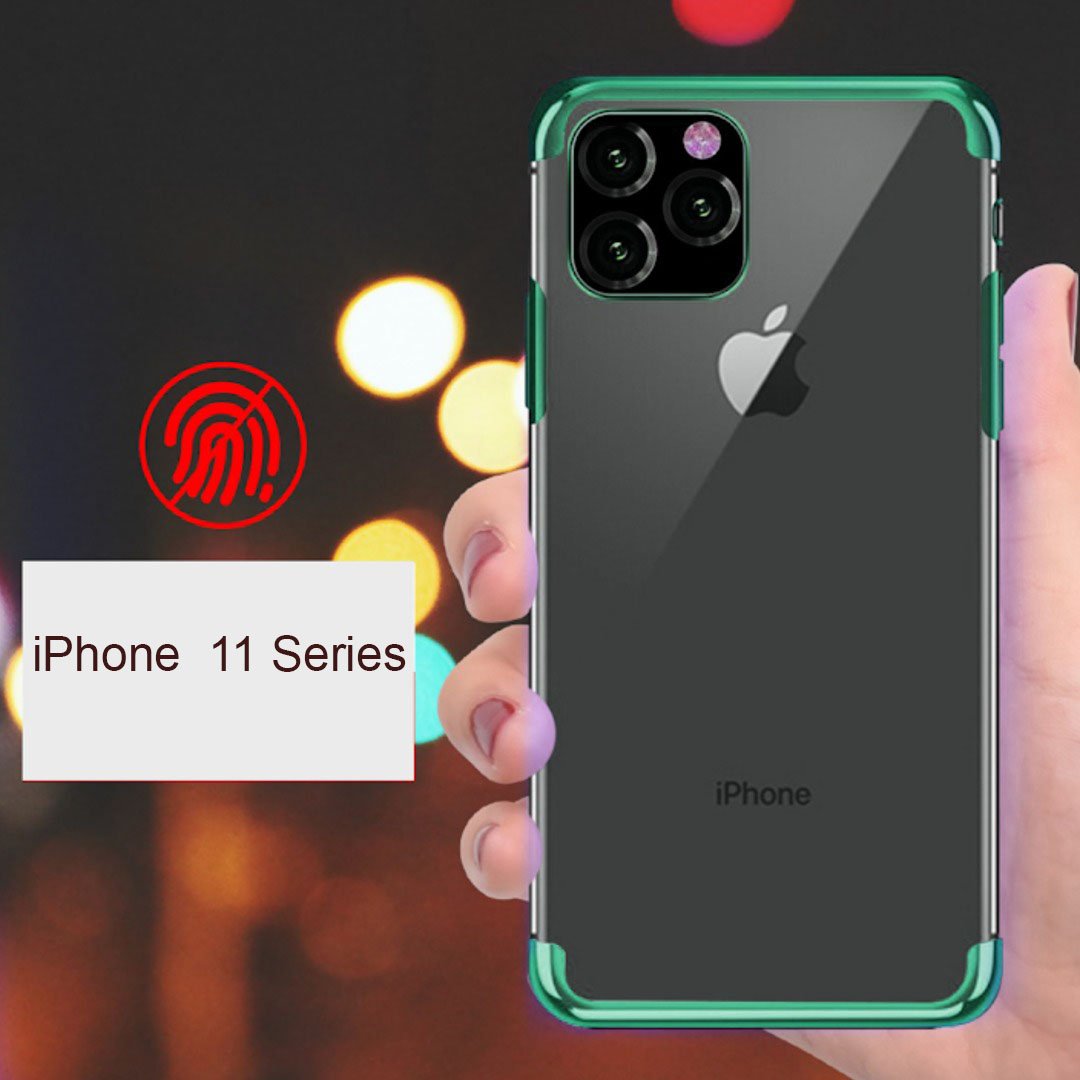 MK ® iPhone 11 Pro Max Baseus Ultra-Thin Clear Sparkling Edge Case