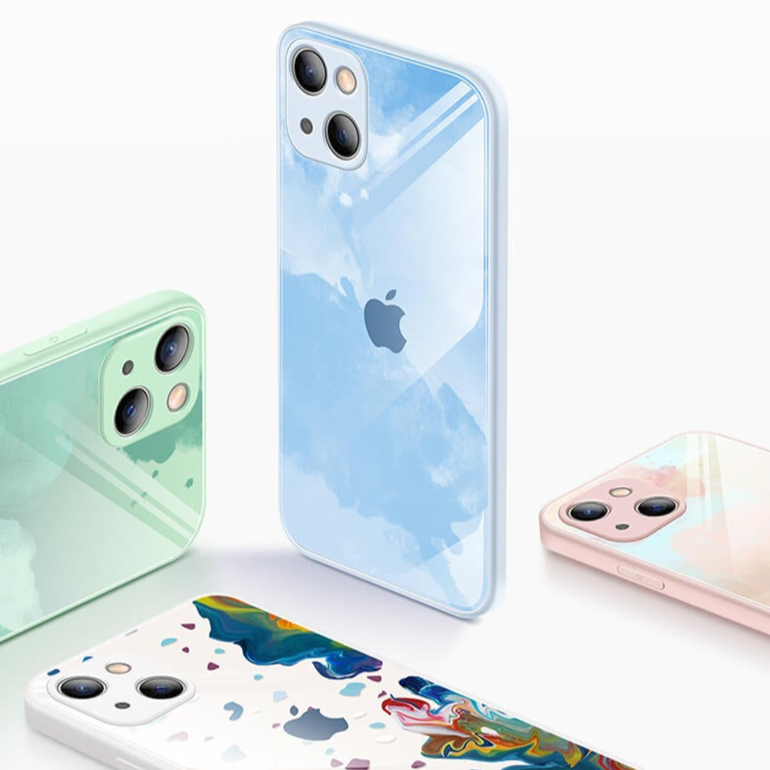 iPhone 12 Series Colorful Wave Glass Phone Case