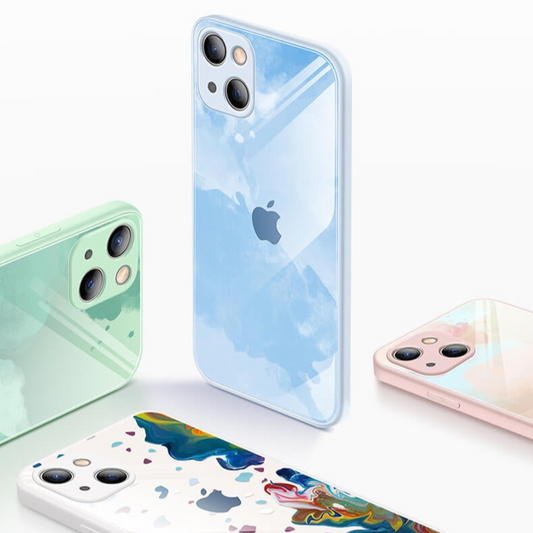 iPhone 12 Series Colorful Wave Glass Phone Case