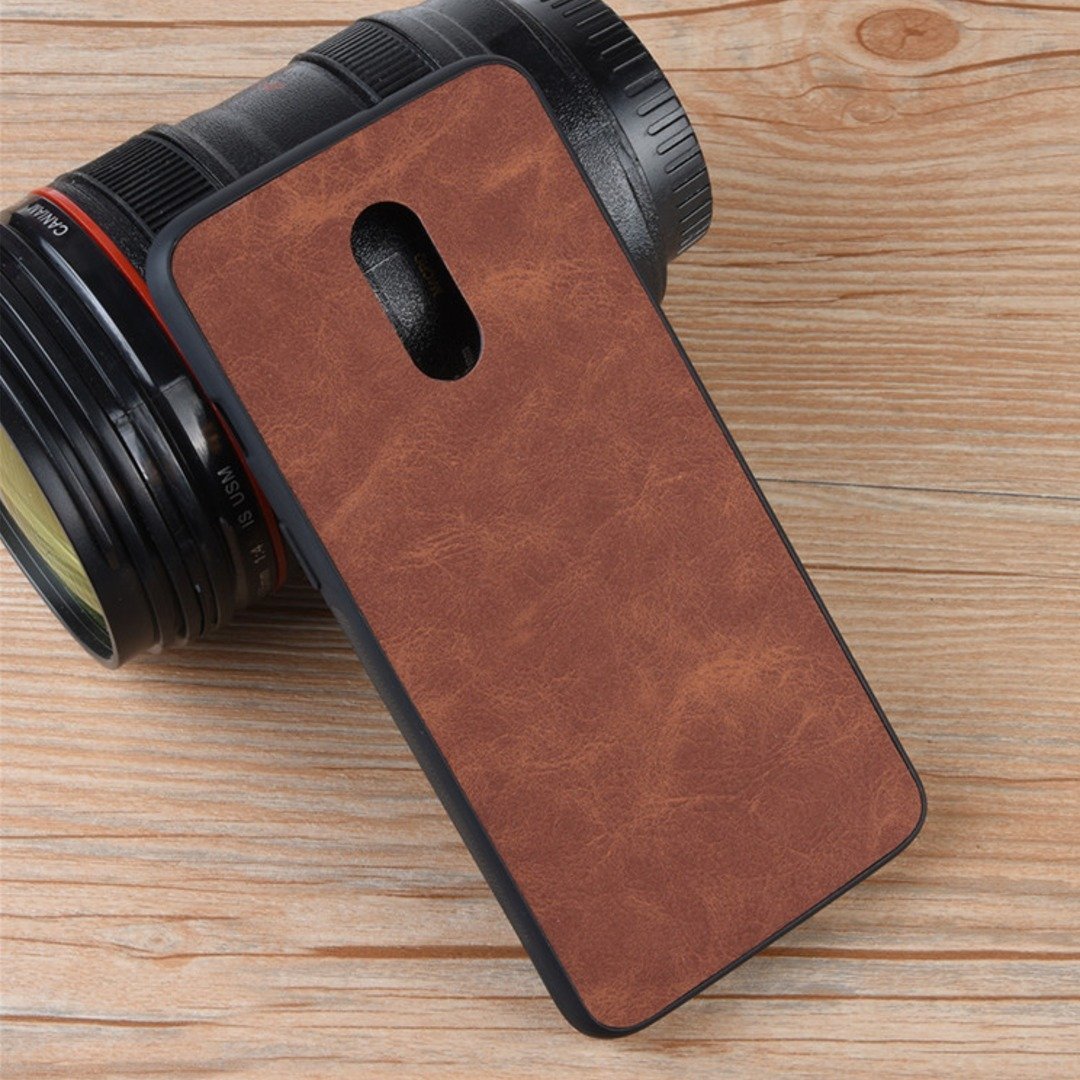 OnePlus 7T Pro (2 in 1 Combo) Leather Texture Case+ Camera Lens Protector