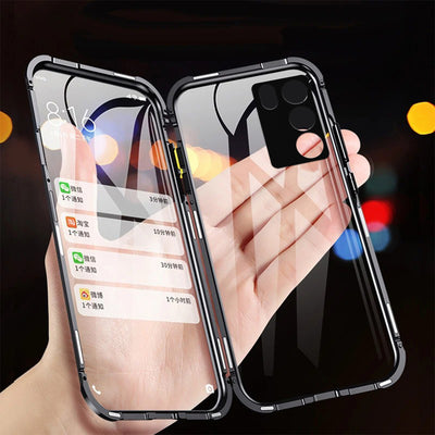 360° Metal Magnetic Double Side Glass Case - Vivo