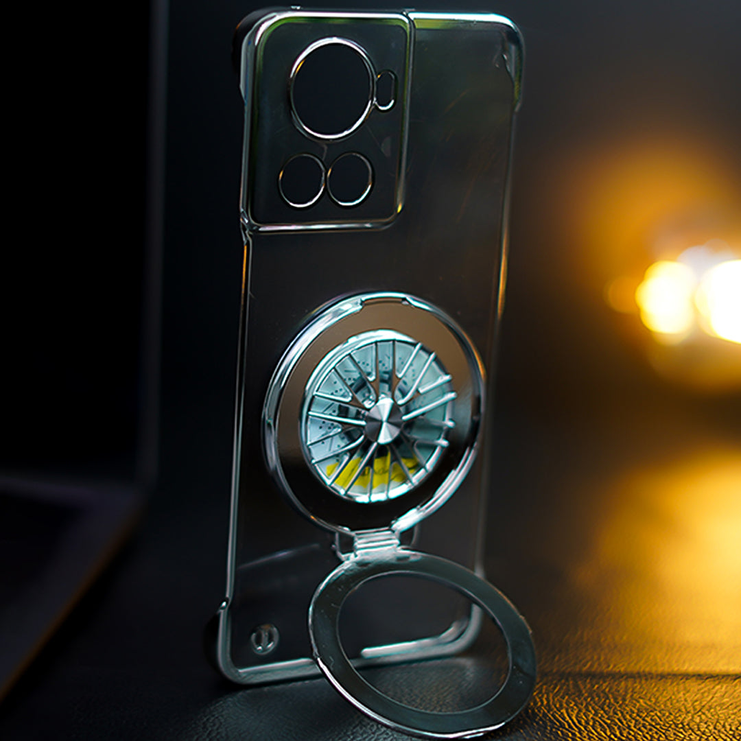 OnePlus 10R Crystal Clear Borderless Swivel Stand Case