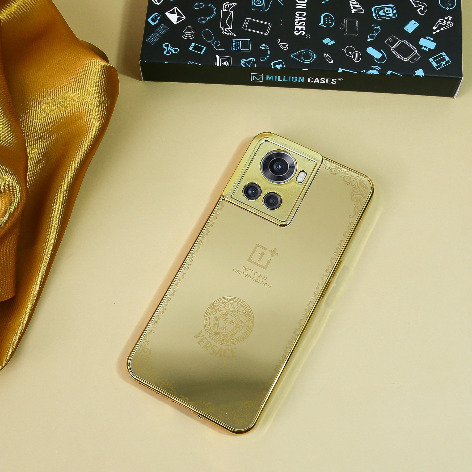 OnePlus 10R Crafted Gold Rolex Luxurious Camera Protective Case