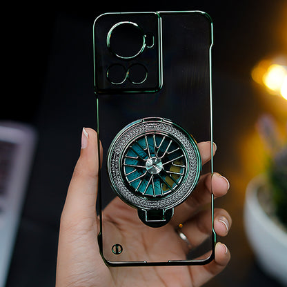 OnePlus 10R Crystal Clear Borderless Swivel Stand Case