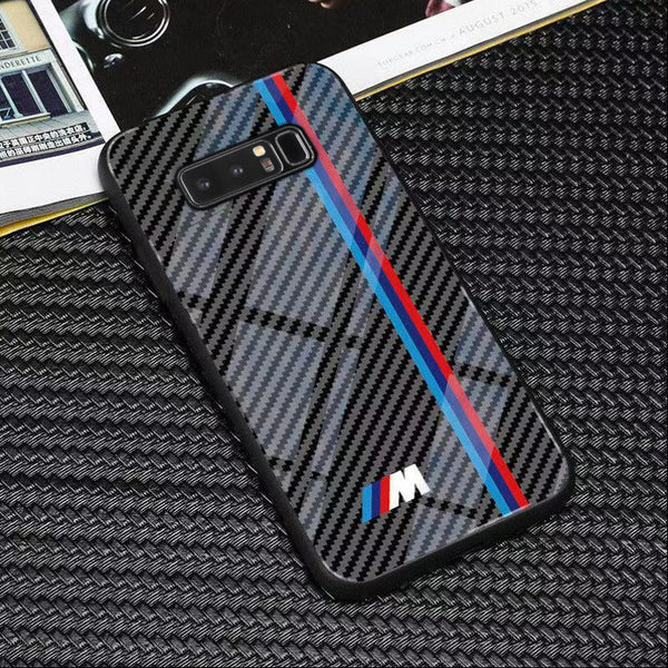 Galaxy Note 9 3D Carbon Fiber Pattern Glass Case
