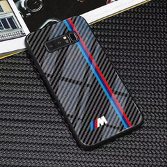 Galaxy Note 9 3D Carbon Fiber Pattern Glass Case