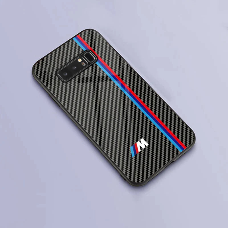 Galaxy Note 9 3D Carbon Fiber Pattern Glass Case