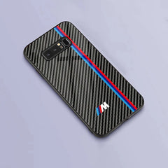 Galaxy Note 9 3D Carbon Fiber Pattern Glass Case