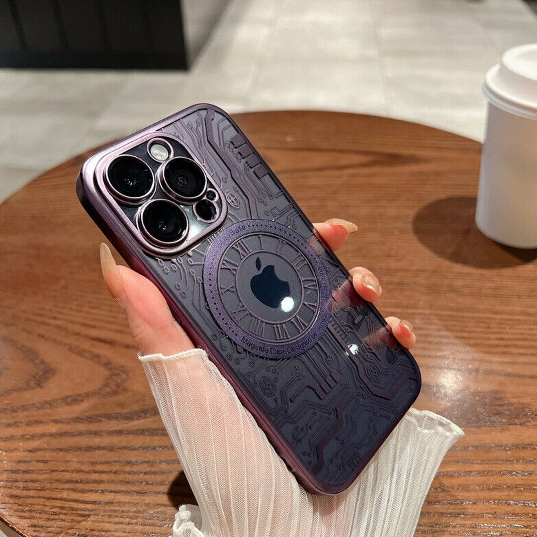 iPhone 13 Pro Max Electroplated Clock Pattern Case