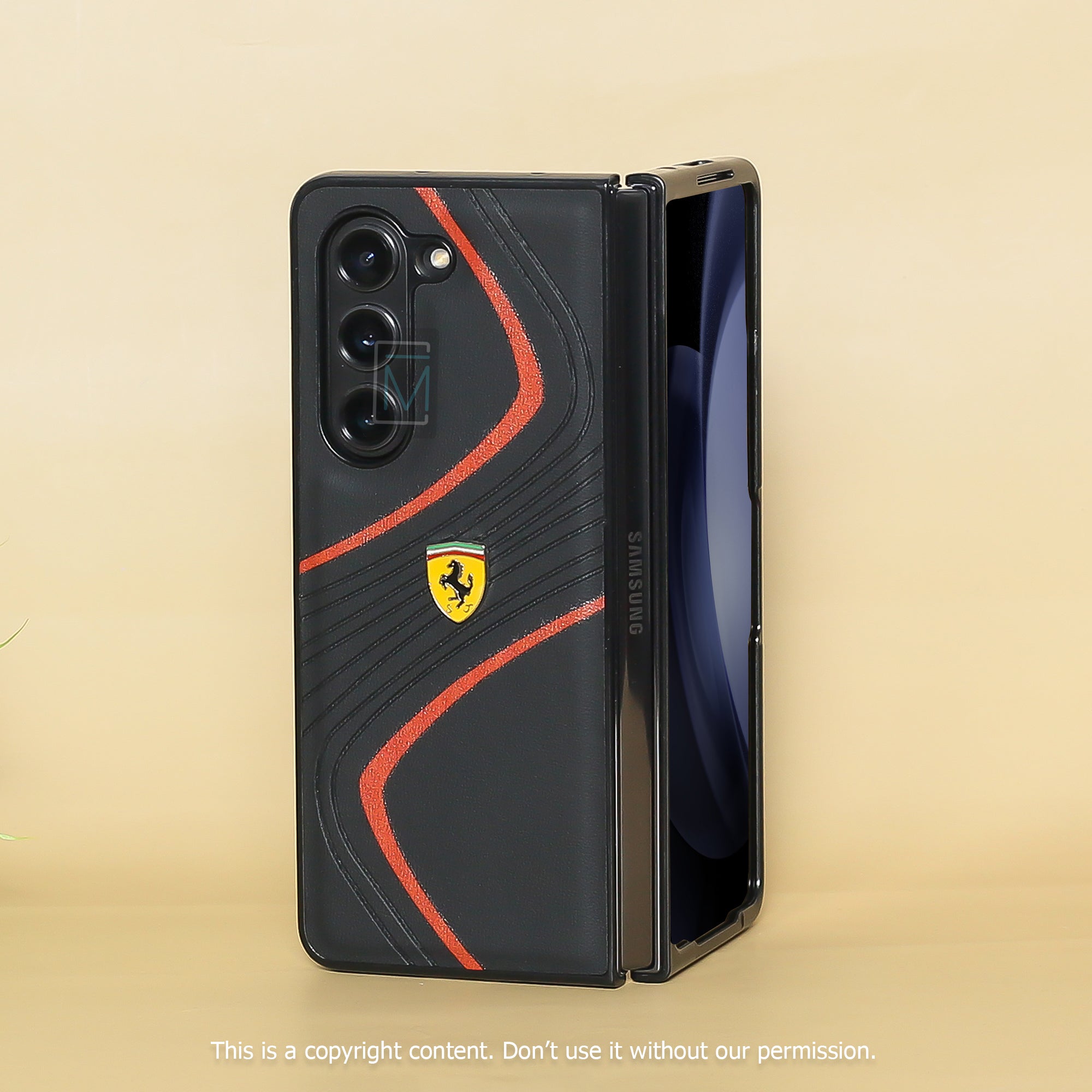 Ferrari® Galaxy Z Fold5 Luxurious Quilted Supercar Case