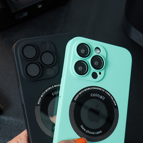 iPhone Frosted Magnetic Holder Case