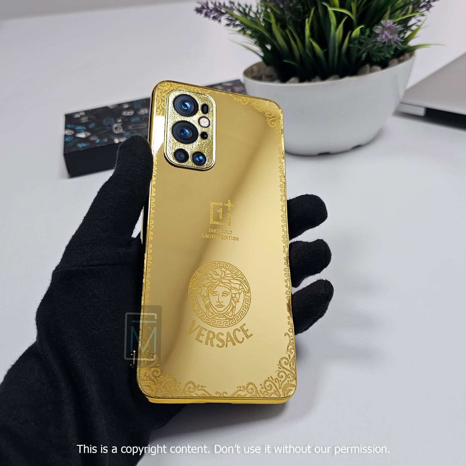 Crafted Gold Luxurious Camera Protective Case - OnePlus