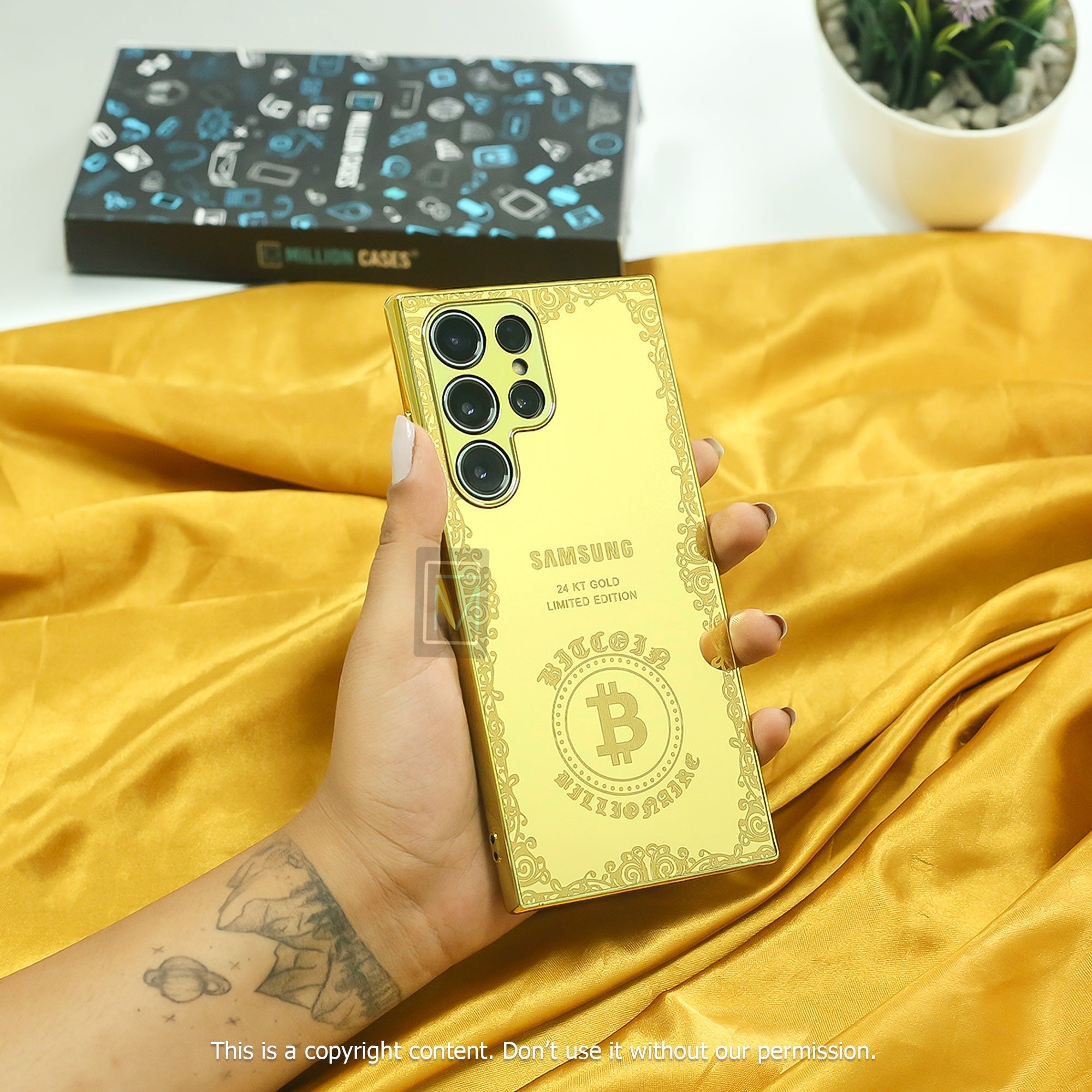 Galaxy S Series Luxurious Crafted Gold Camera Protective Case