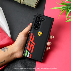 Galaxy Z Fold5 Speed Edition Ferrari Leather Case