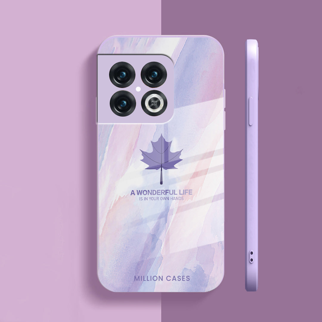 Watercolor Mapple Leaf Glass Case - OnePlus