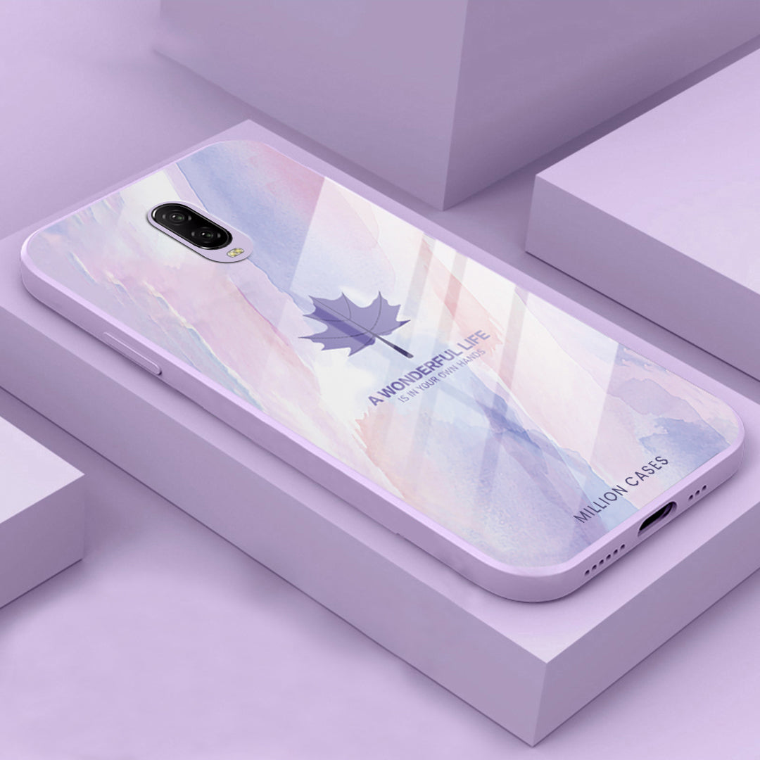 Watercolor Mapple Leaf Glass Case - OnePlus