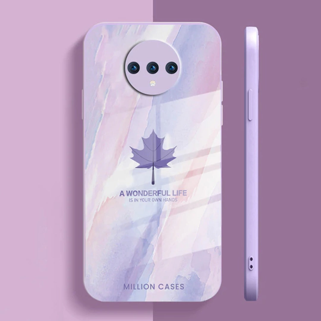 Watercolor Mapple Leaf Glass Case - OnePlus