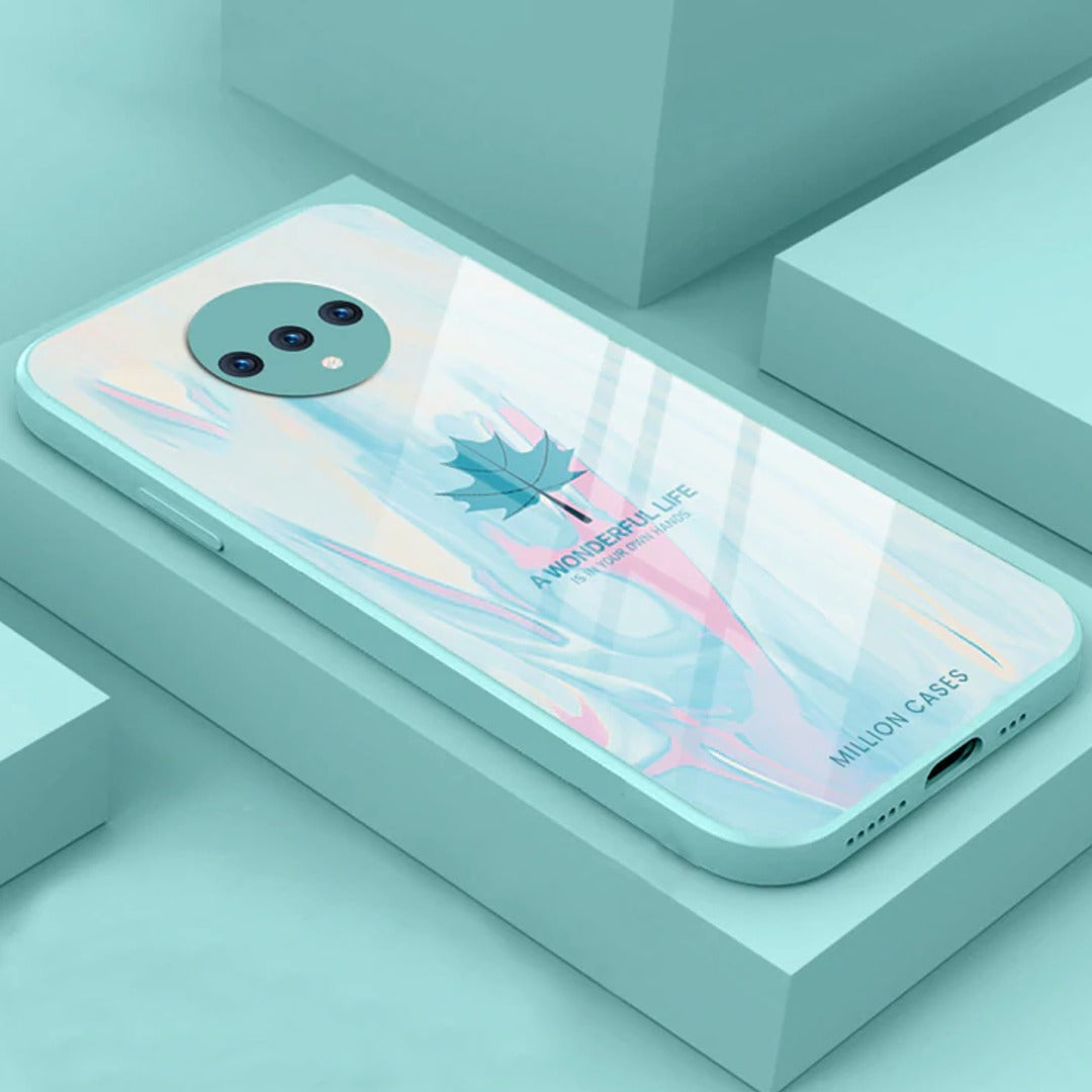 Watercolor Mapple Leaf Glass Case - OnePlus