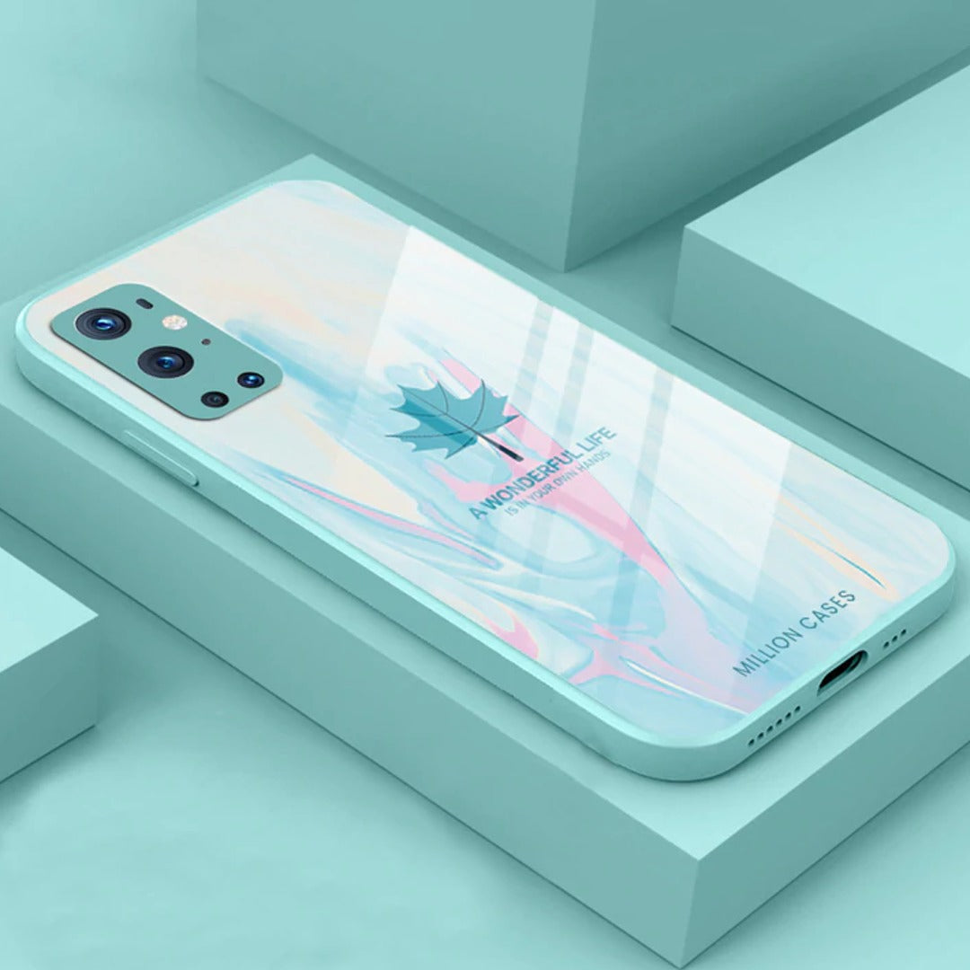 Watercolor Mapple Leaf Glass Case - OnePlus