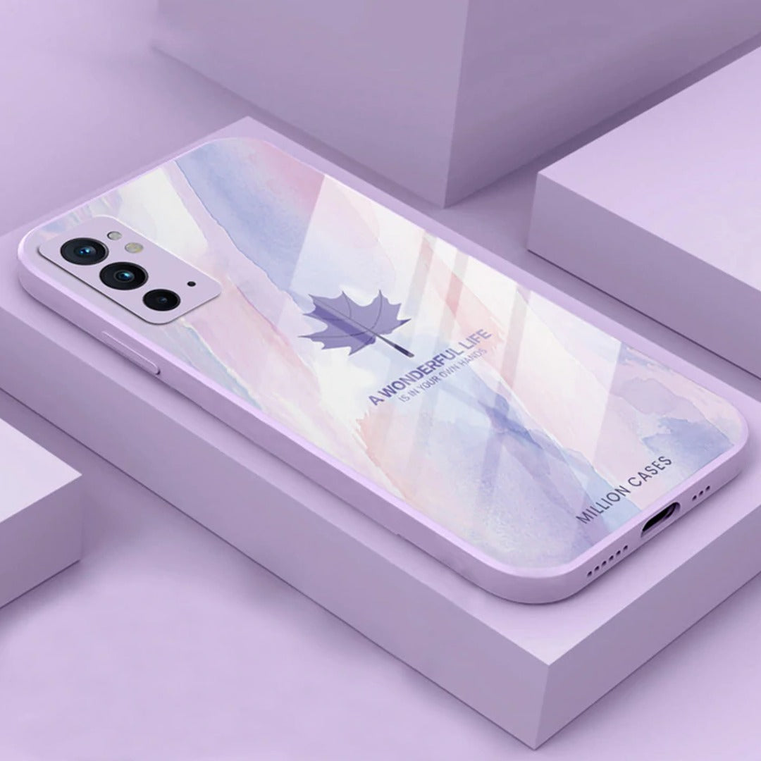 Watercolor Mapple Leaf Glass Case - OnePlus