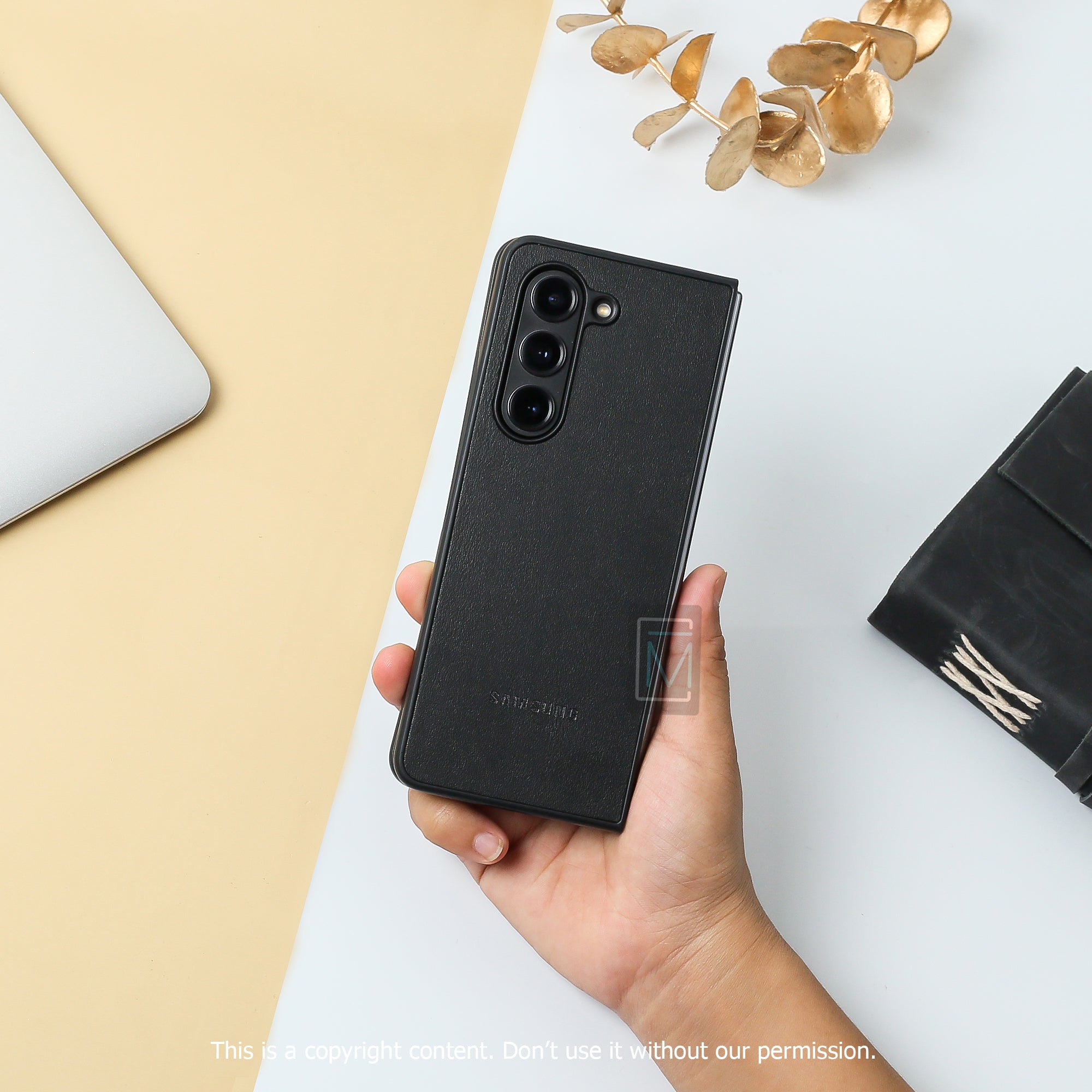 Galaxy Z Fold5 Classy Leather Hybrid Case