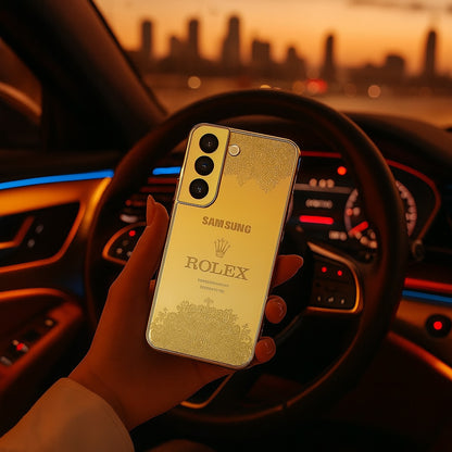 Galaxy S24 FE Luxurious Crafted Gold Camera Protective Case