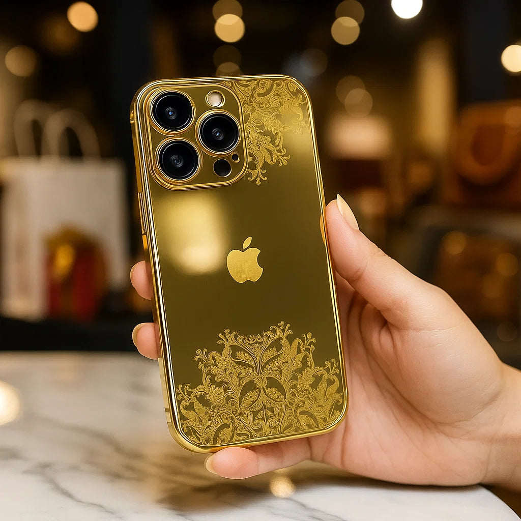 Refined Gold Luxurious Logo Case - iPhone