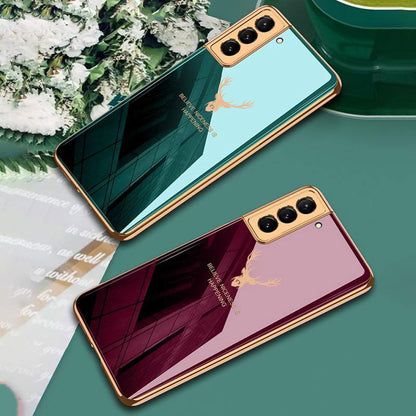 Galaxy S21 Deer Electroplating Glass Case