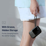 QPow Digital Display 10000mAh Powerbank - Type C Cable