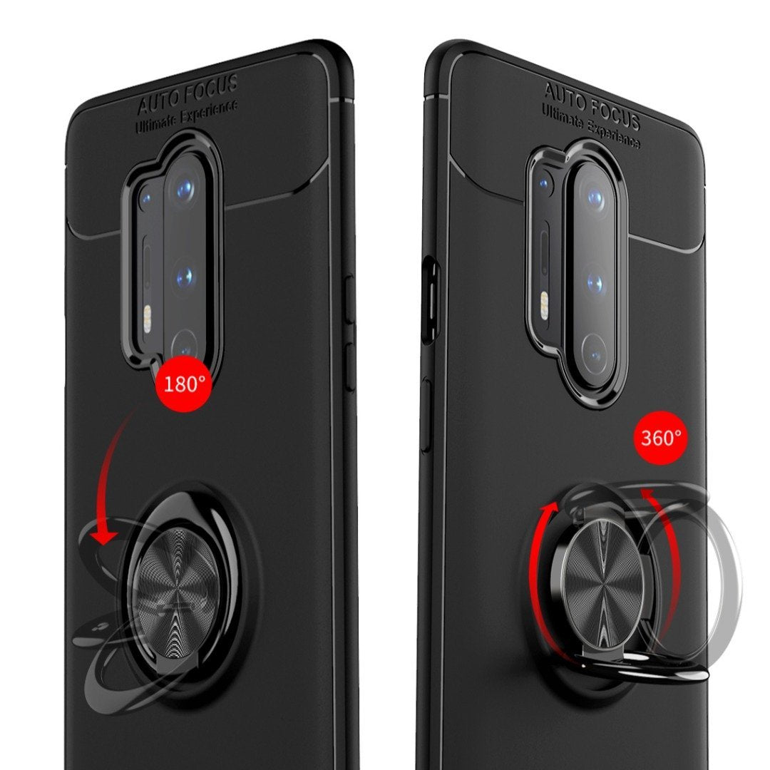 OnePlus 8 Pro Metallic Finger Ring Holder Matte Case