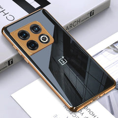 OnePlus 10 Series Glossy Gold Edge Back Logo Case