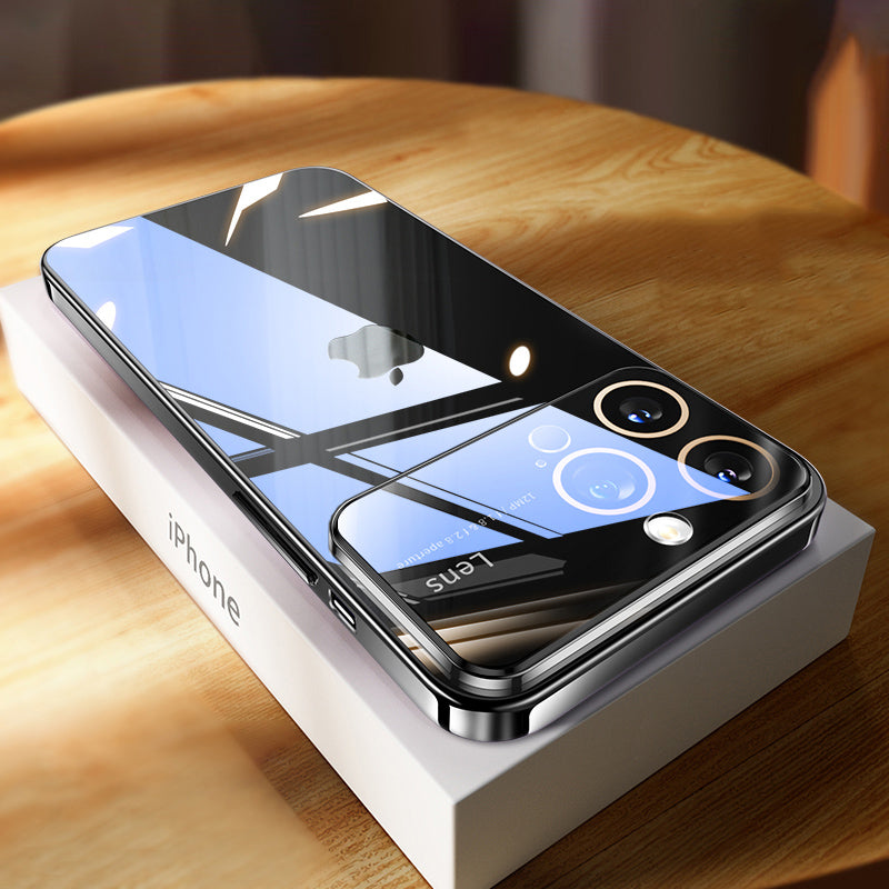 Luxury Plating Transparent Window Lens Case - iPhone