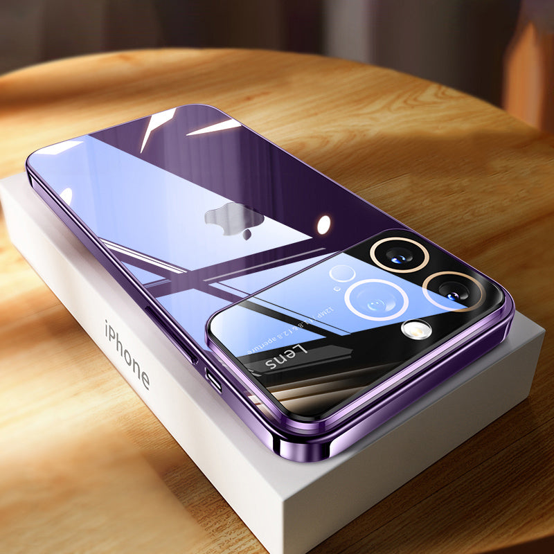 Luxury Plating Transparent Window Lens Case - iPhone