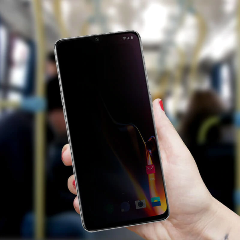 OnePlus 6T Privacy Tempered Glass Screen Protector [Anti-Spy Glass]