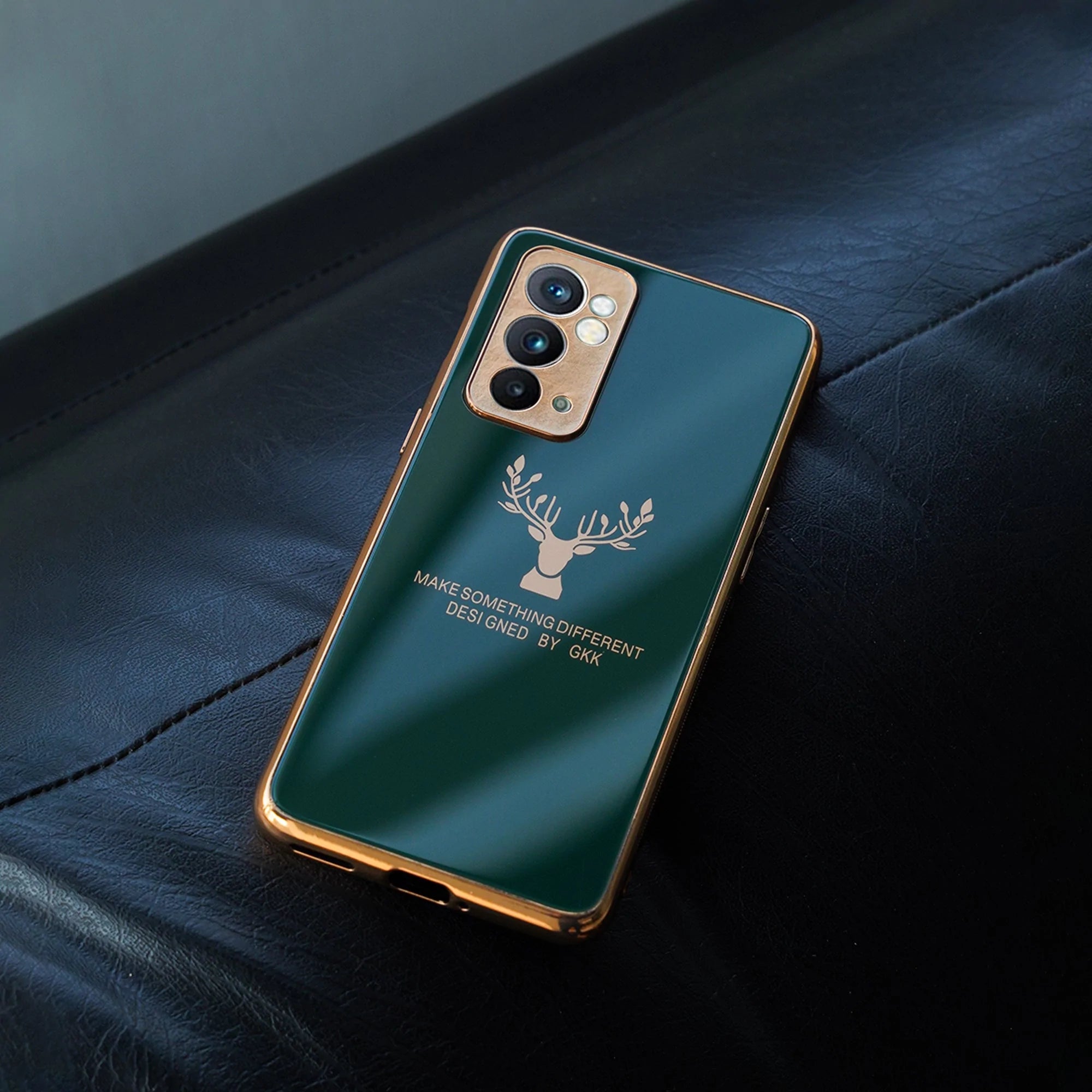 OnePlus Series Electroplating Reindeer Pattern Glass Case