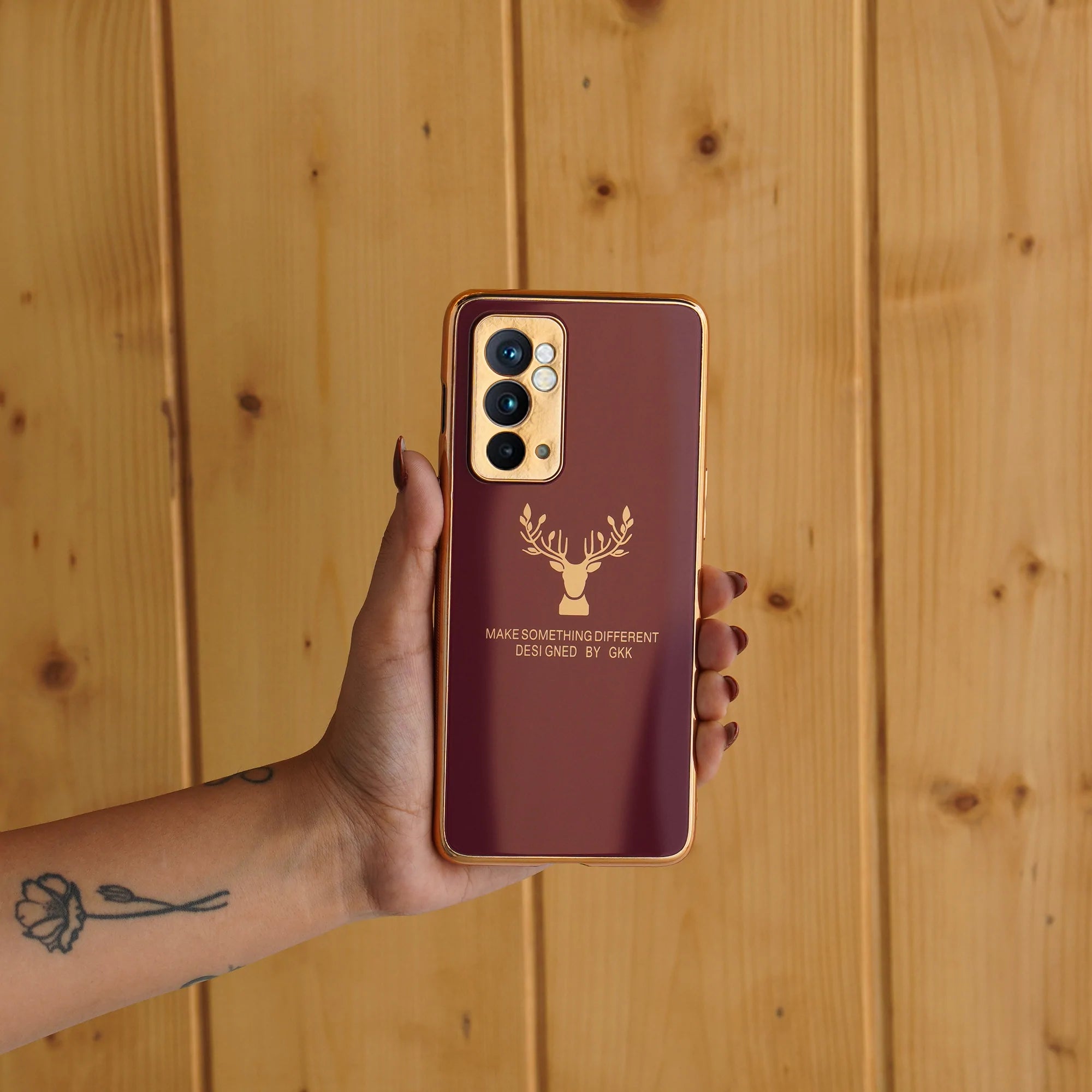 OnePlus 9RT Electroplating Reindeer Pattern Glass Case