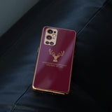 OnePlus 9RT (2 in 1 Combo) Electroplating Reindeer Glass Case + Lens Guard