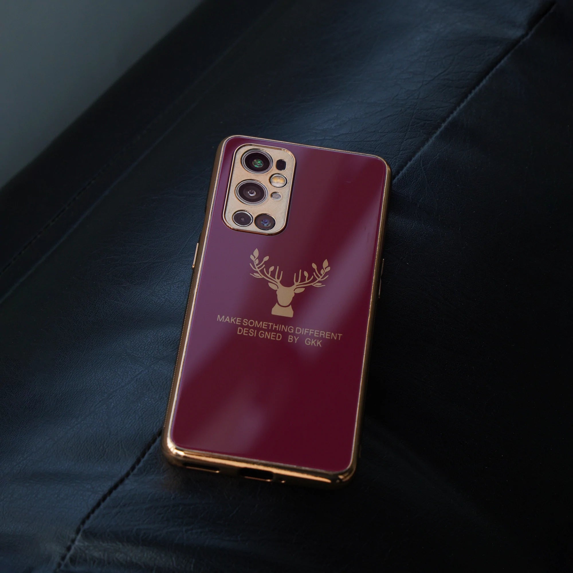 OnePlus 9RT Electroplating Reindeer Pattern Glass Case