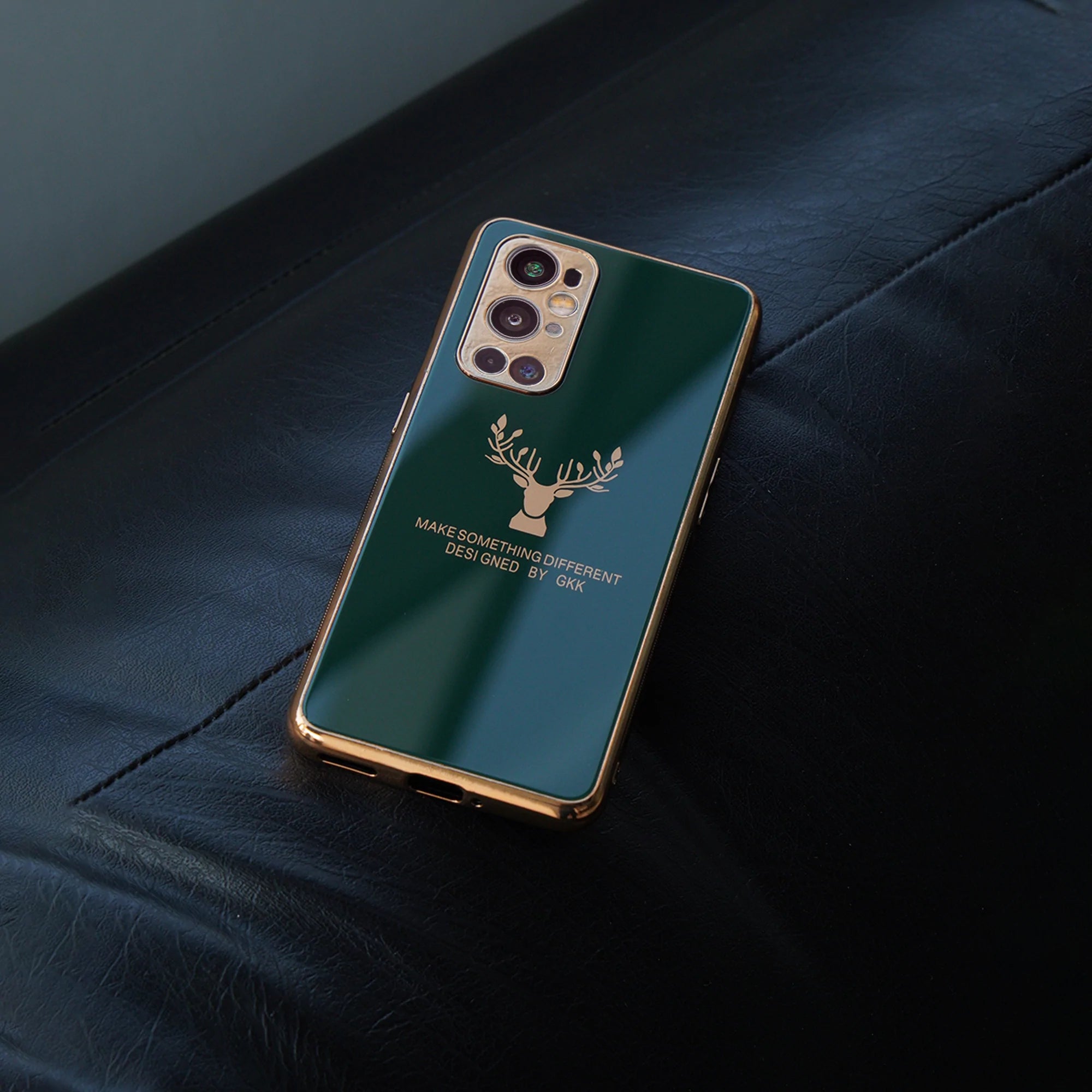 OnePlus 9RT Electroplating Reindeer Pattern Glass Case